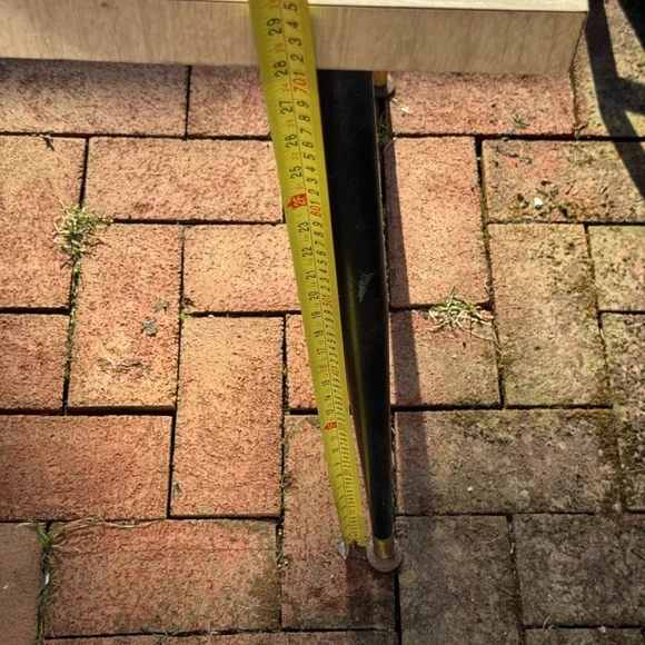 Mid-Century Modern Home Office Desk in Light Wood and Black - Picture 9 of 16